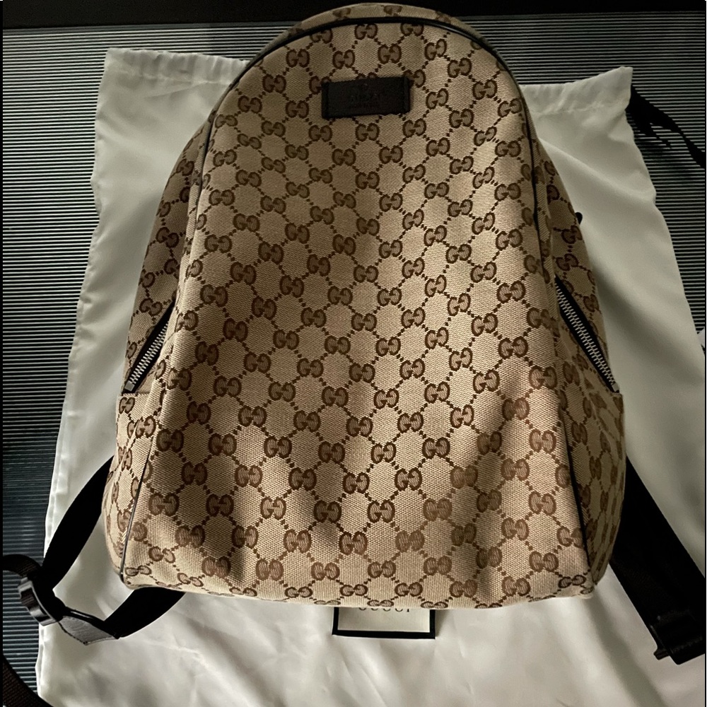 New Gucci Authentic Monogram Backpack